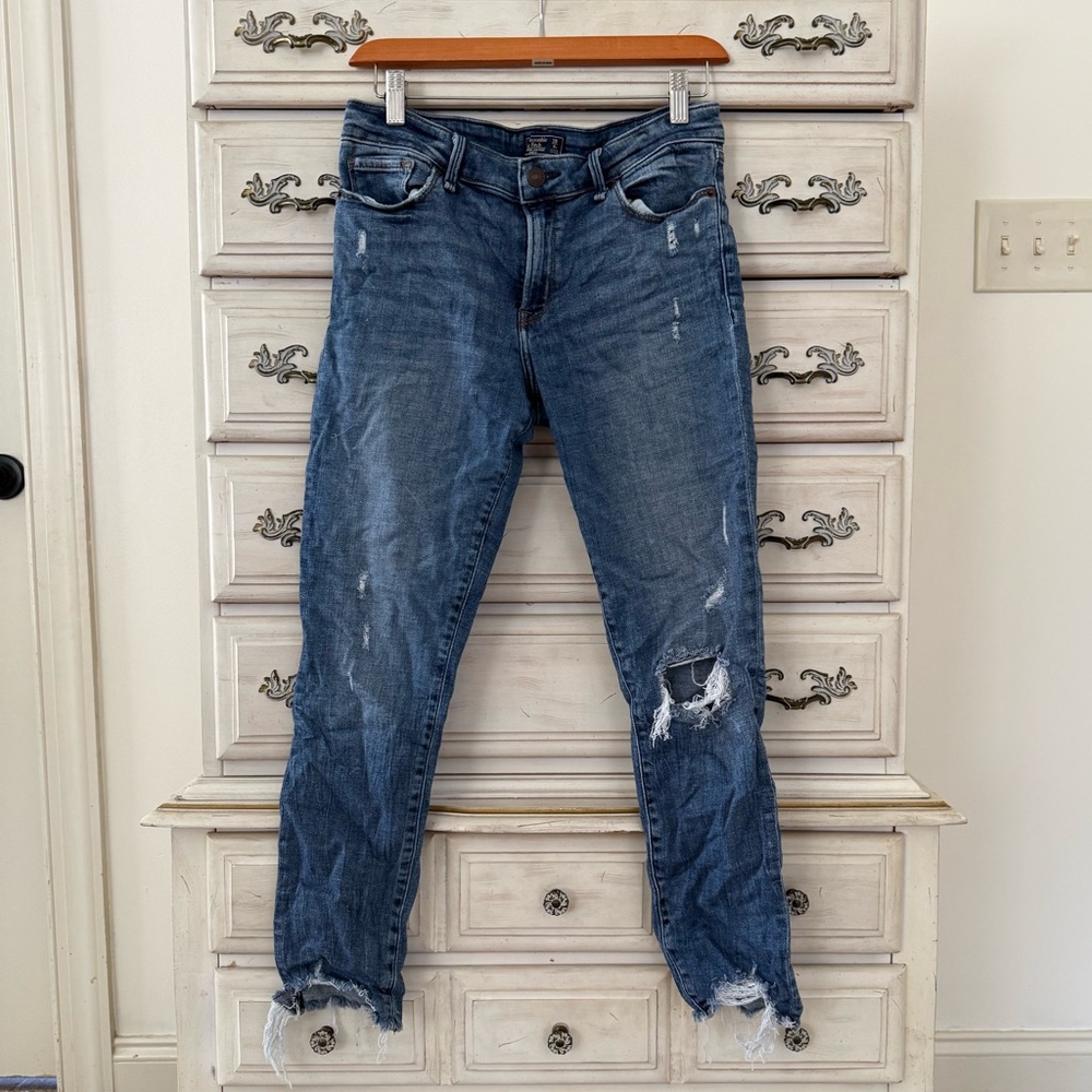 Abercrombie Distressed Ankle Jeans